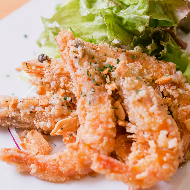 Crab Shirimpの海老料理